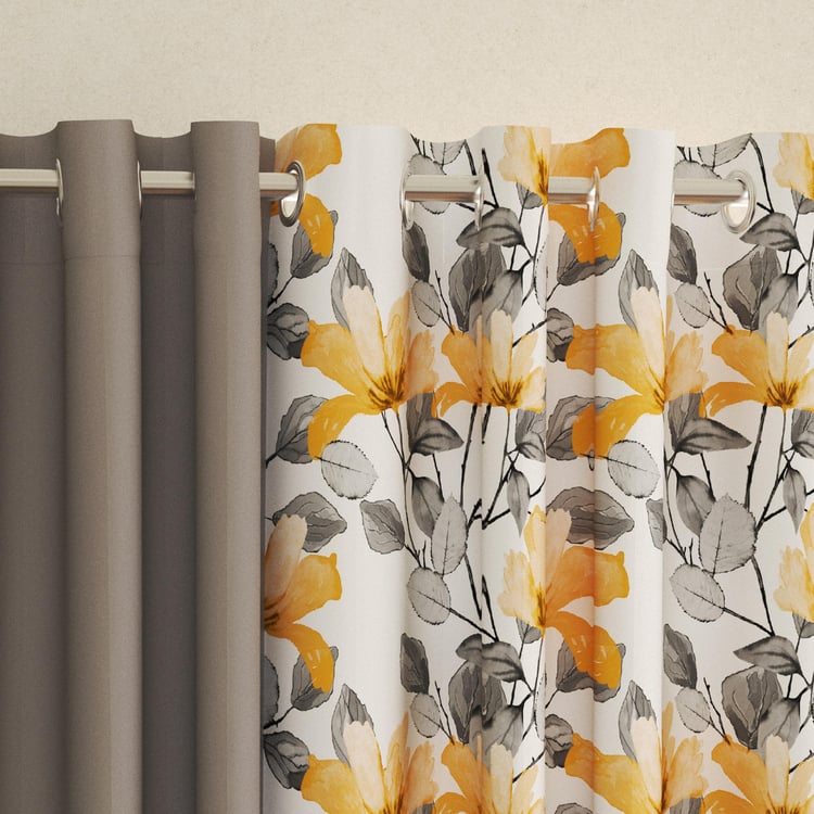 Aeris Set of 4 Printed Light-Filtering and Sheer Door Curtains