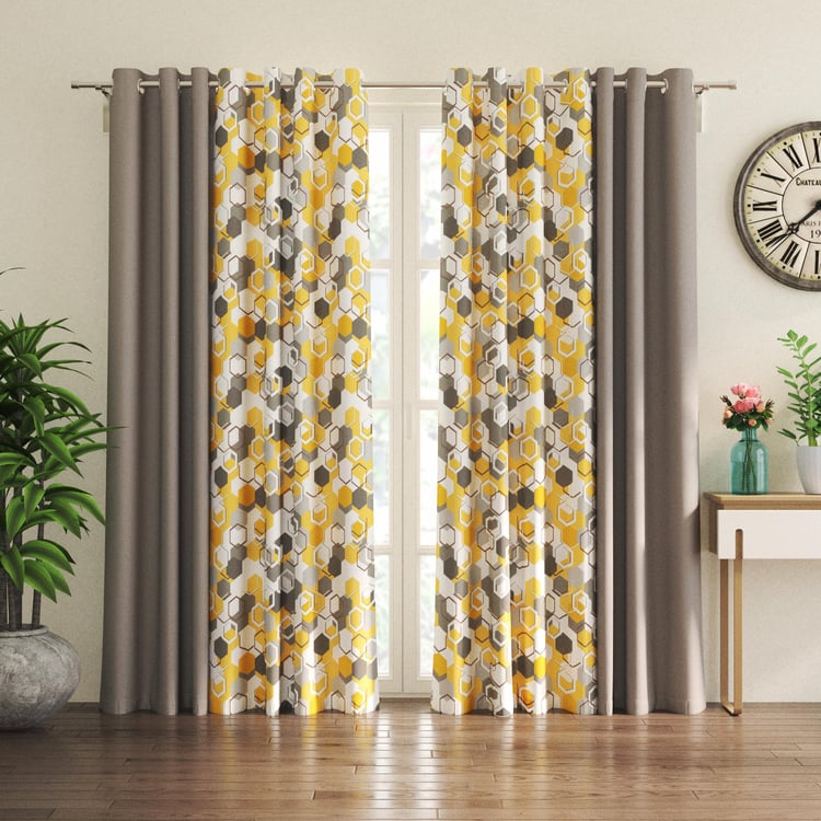 Aeris Set of 4 Light Filtering and Sheer Door Curtains