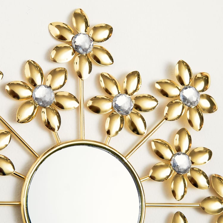 Corvus Glenza Metal Set of 3 Decorative Mirror Wall Arts