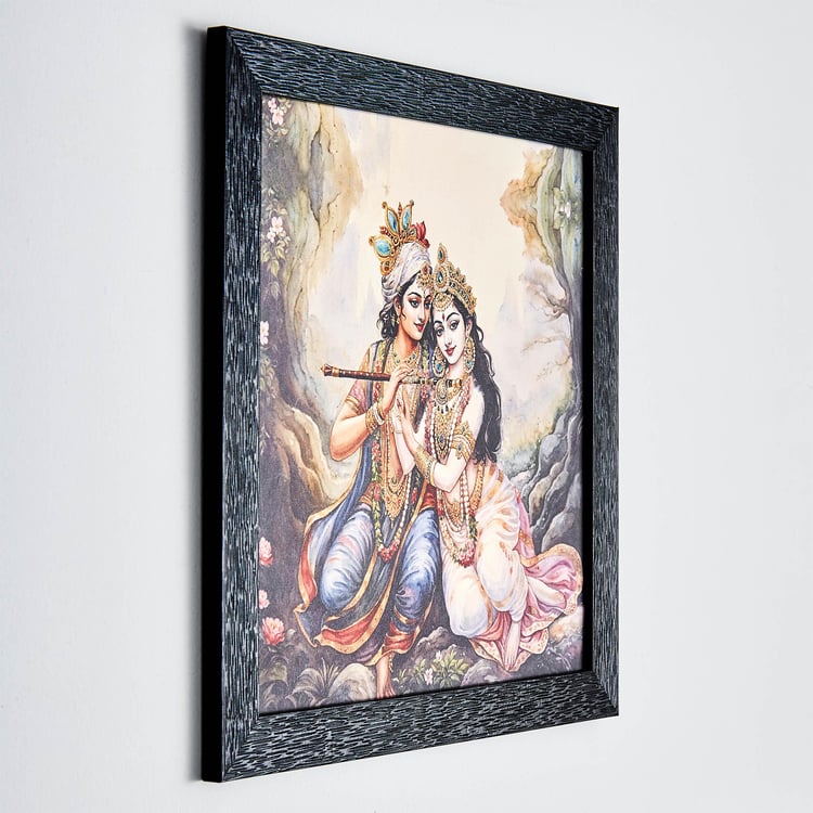 Aura MDF Divine Radha Krishna Picture Frame - 32x32cm