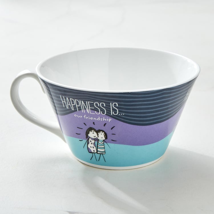 Melina Happiness Cooper Set of 2 Bone China Bowl - 350ml