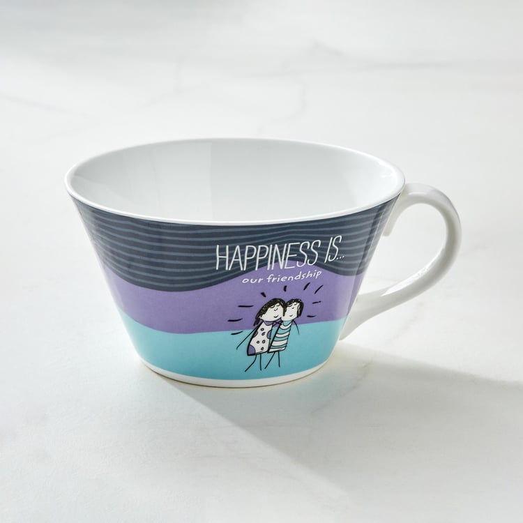 Melina Happiness Cooper Set of 2 Bone China Bowl - 350ml