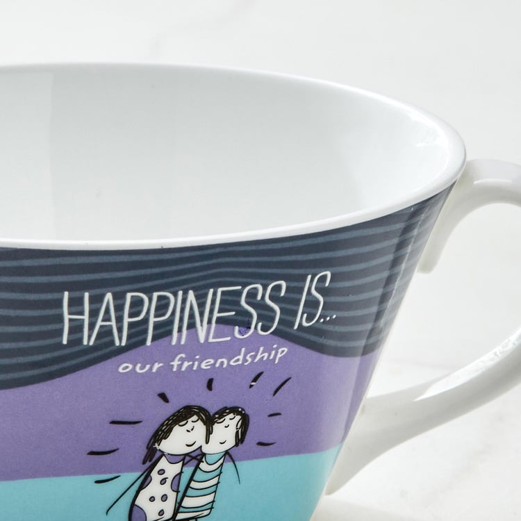 Melina Happiness Cooper Set of 2 Bone China Bowl - 350ml