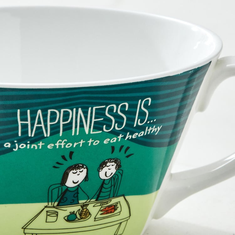 Melina Happiness Cooper Set of 2 Bone China Bowl - 350ml