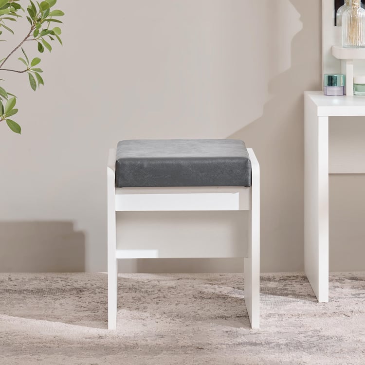 Quadro Dresser Stool - White