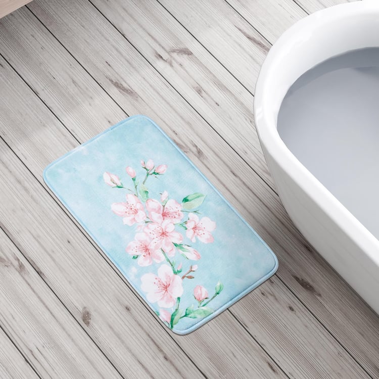 Nova Senorita Memory Foam Floral Printed Bath Mat - 60x40cm