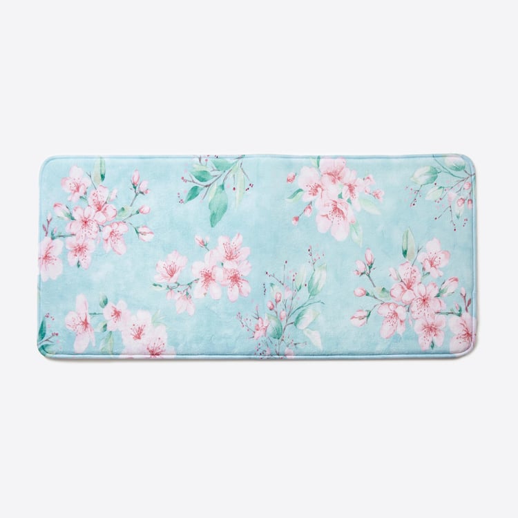 Nova Senorita Memory Foam Floral Printed Bath Runner- 100x45cm