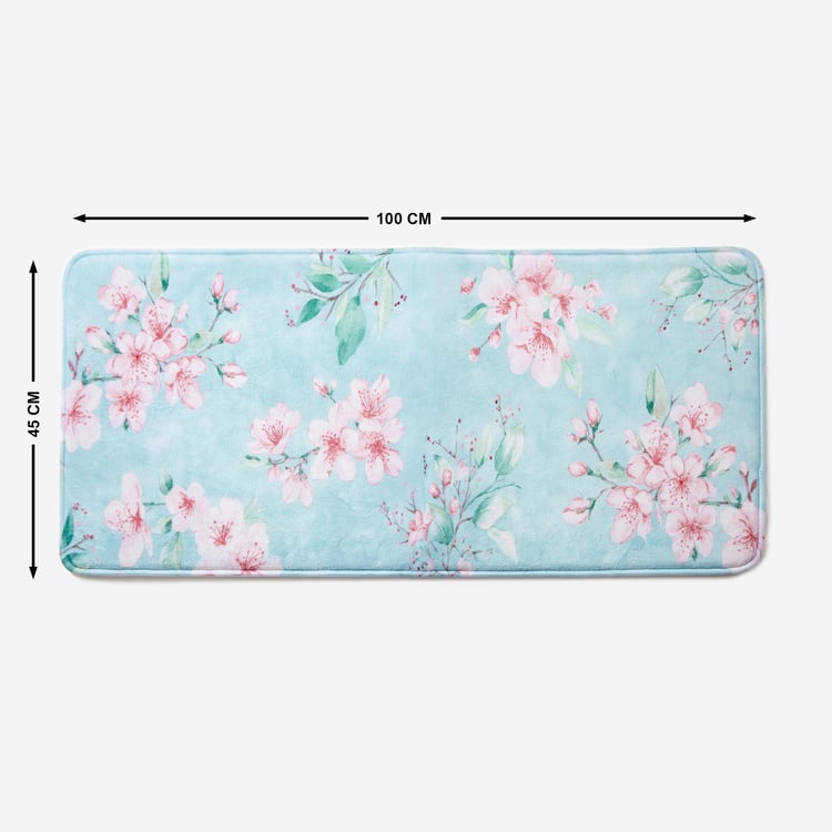 Nova Senorita Memory Foam Floral Printed Bath Runner- 100x45cm