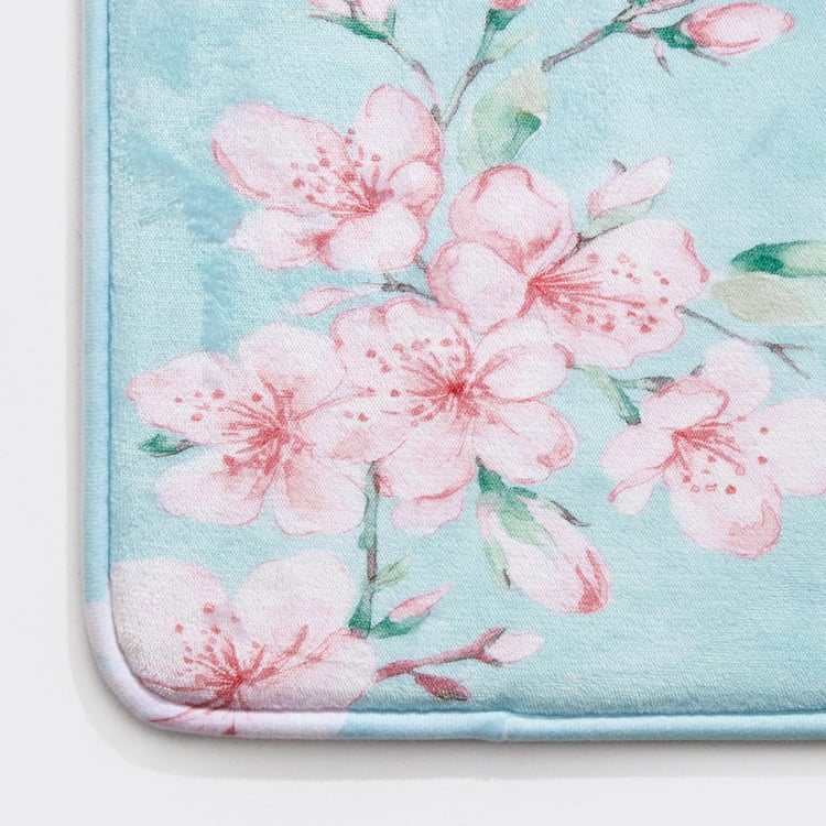 Nova Senorita Memory Foam Floral Printed Bath Runner- 100x45cm