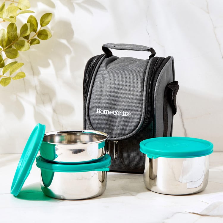 Korobka Taze 3Pcs Stainless Steel Lunch Boxes with Bag