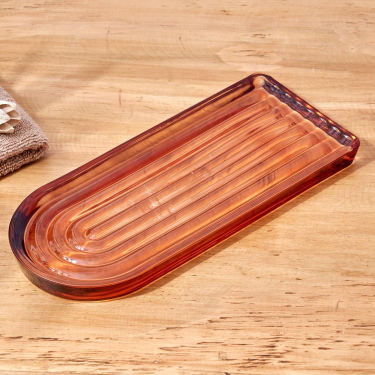 Nova Townsquare Asra Glass Ribbed Tray