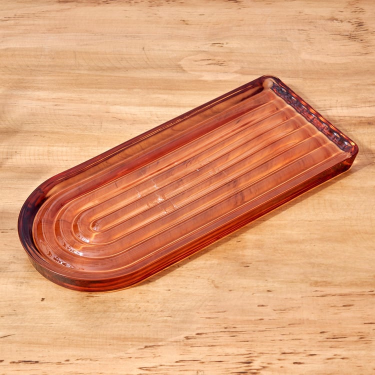 Nova Townsquare Asra Glass Ribbed Tray