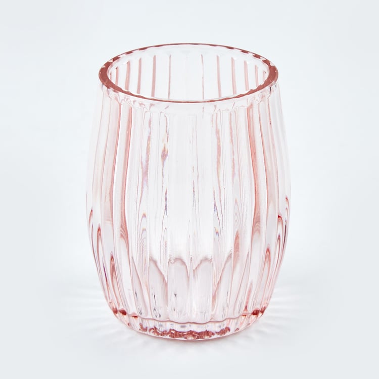 Nova Senorita Glass Ribbed Toothbrush Holder