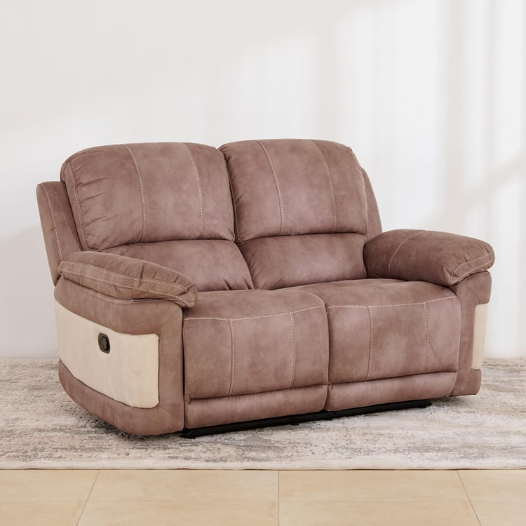 (Refurbished) Dawson Polyester 2-Seater Recliner - Beige