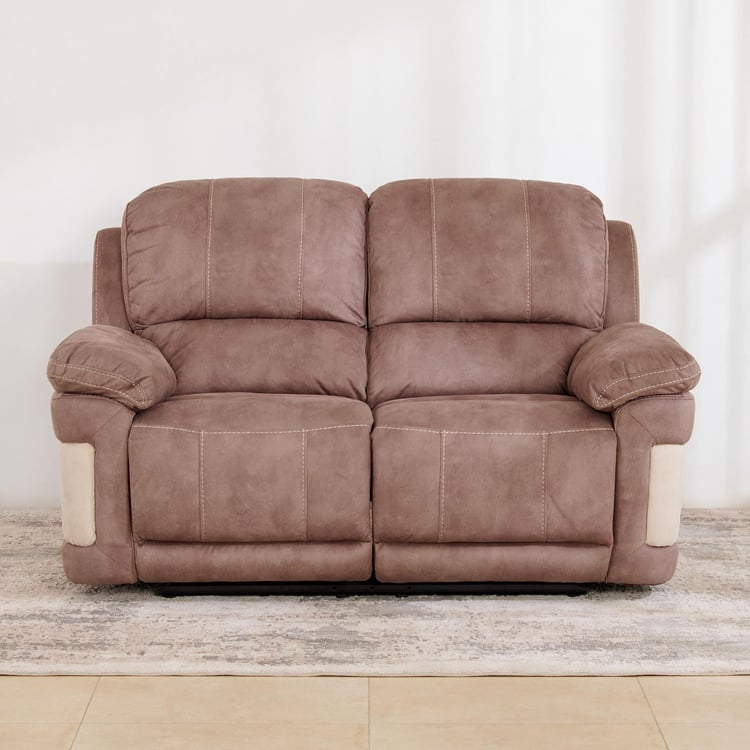 (Refurbished) Dawson Polyester 2-Seater Recliner - Beige