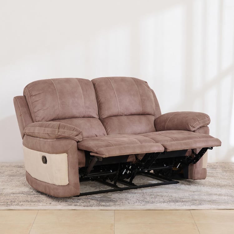 (Refurbished) Dawson Polyester 2-Seater Recliner - Beige