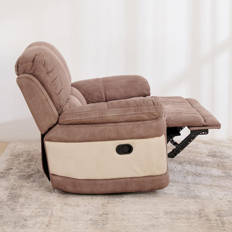 (Refurbished) Dawson Polyester 2-Seater Recliner - Beige