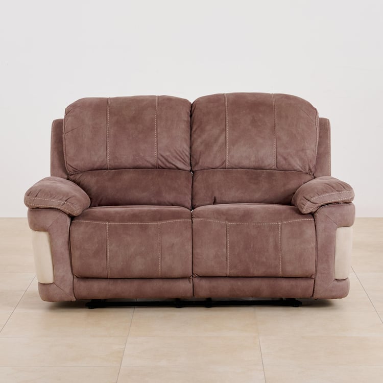 (Refurbished) Dawson Fabric 2-Seater Recliner - Brown