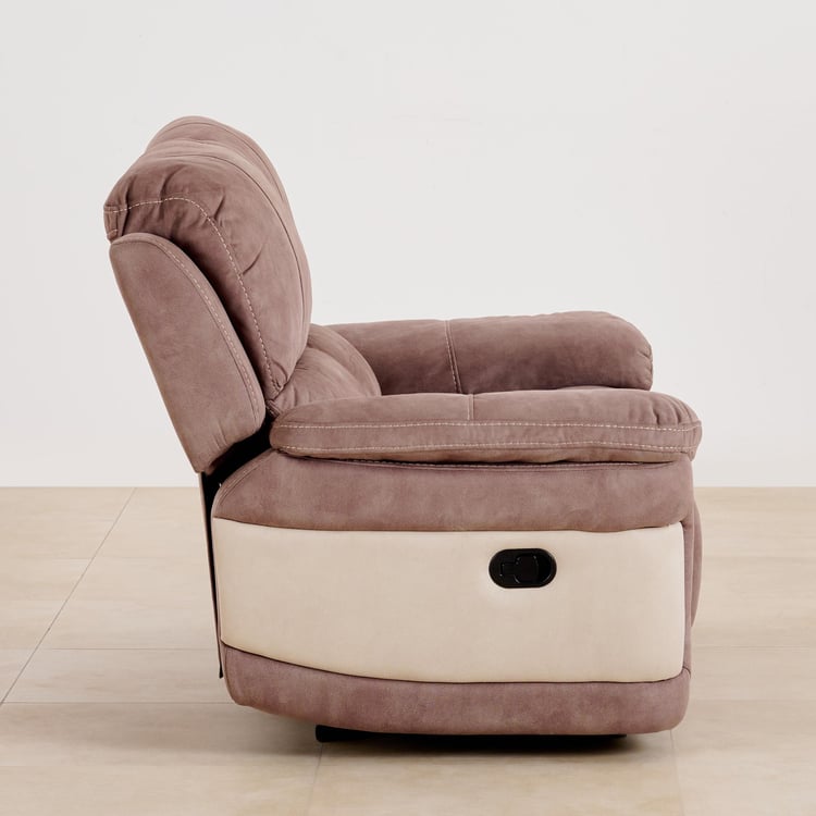 (Refurbished) Dawson Fabric 2-Seater Recliner - Brown