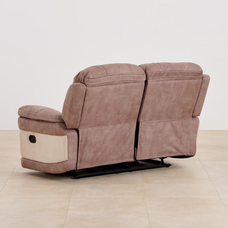 (Refurbished) Dawson Fabric 2-Seater Recliner - Brown