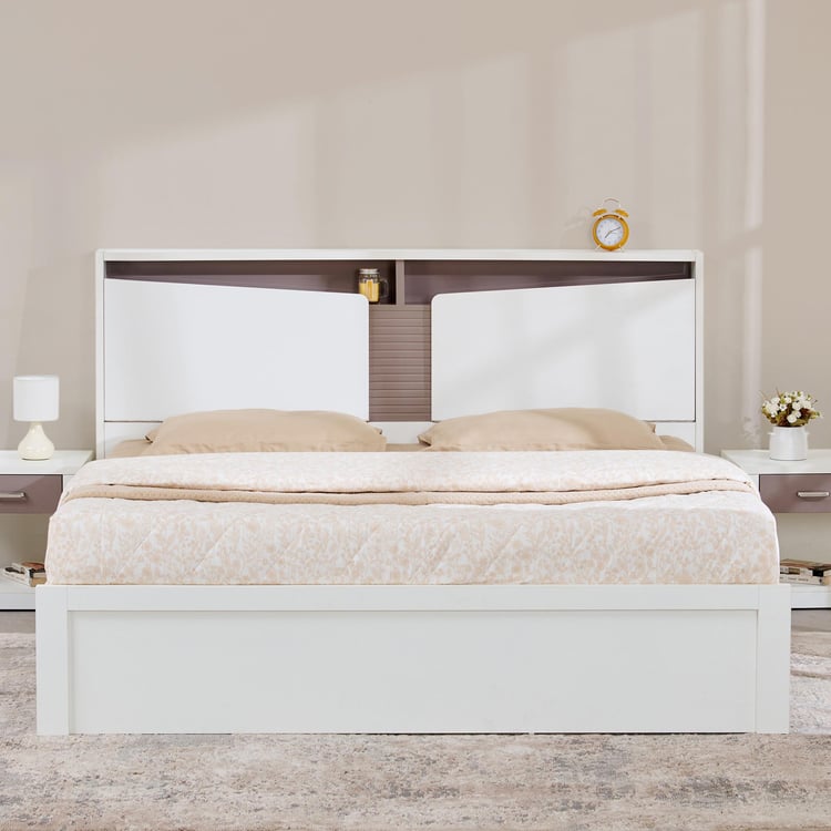 Quadro Flex King Bed - White