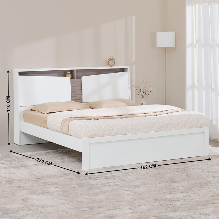 Quadro Flex Queen Bed - White