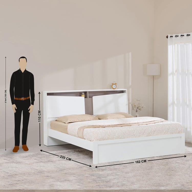 Quadro Flex Queen Bed - White