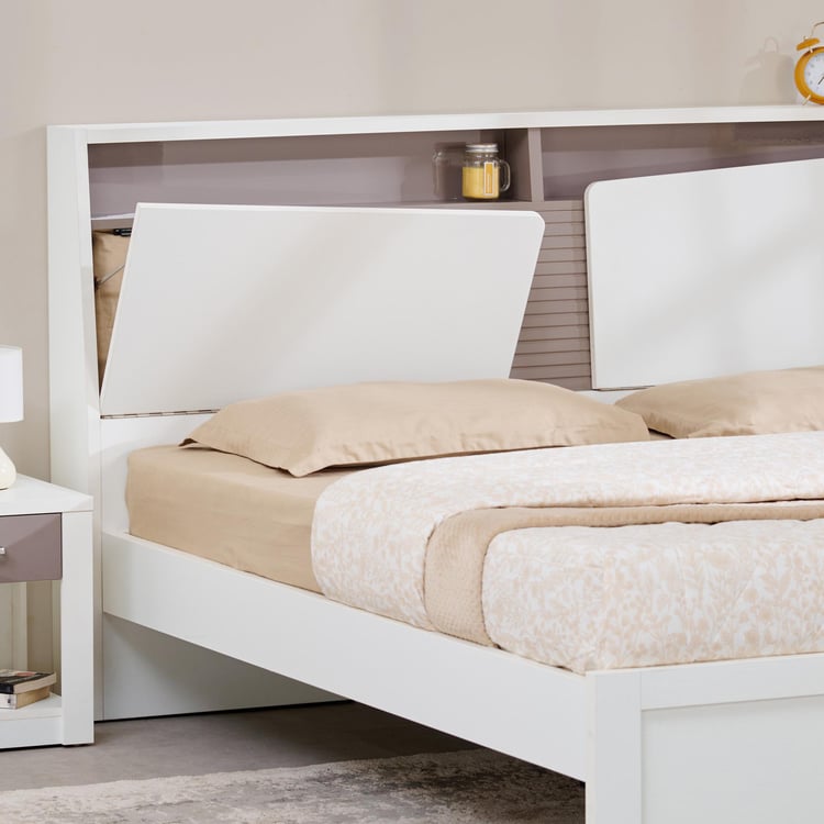 Quadro Flex Queen Bed - White