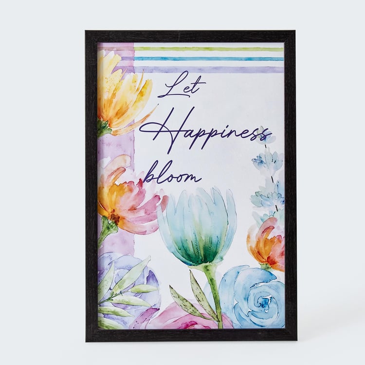 Spectrum Canvas Happiness Picture Frame - 33x48cm