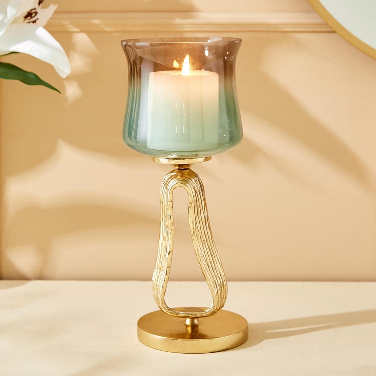 Eternity Viva Ribbon Glass Hurricane Candle Holder