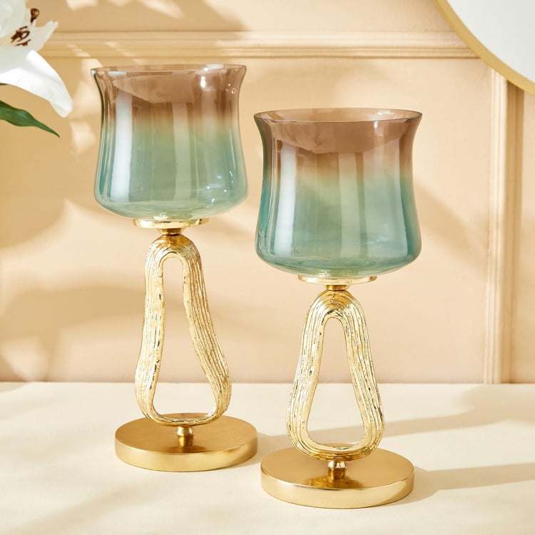 Eternity Viva Ribbon Glass Hurricane Candle Holder
