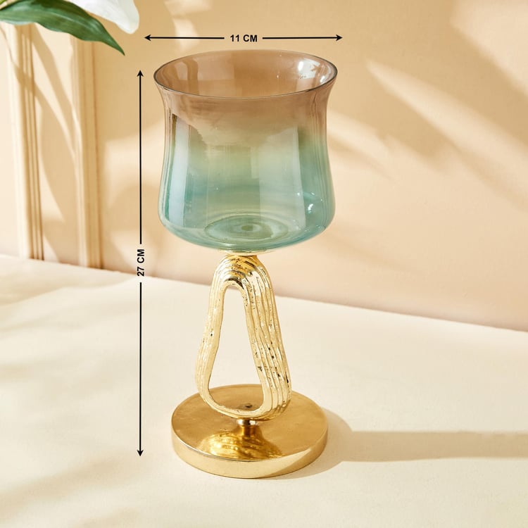 Eternity Viva Ribbon Glass Hurricane Candle Holder