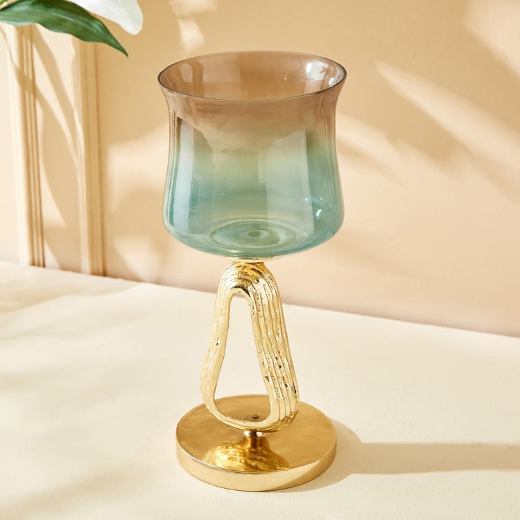 Eternity Viva Ribbon Glass Hurricane Candle Holder