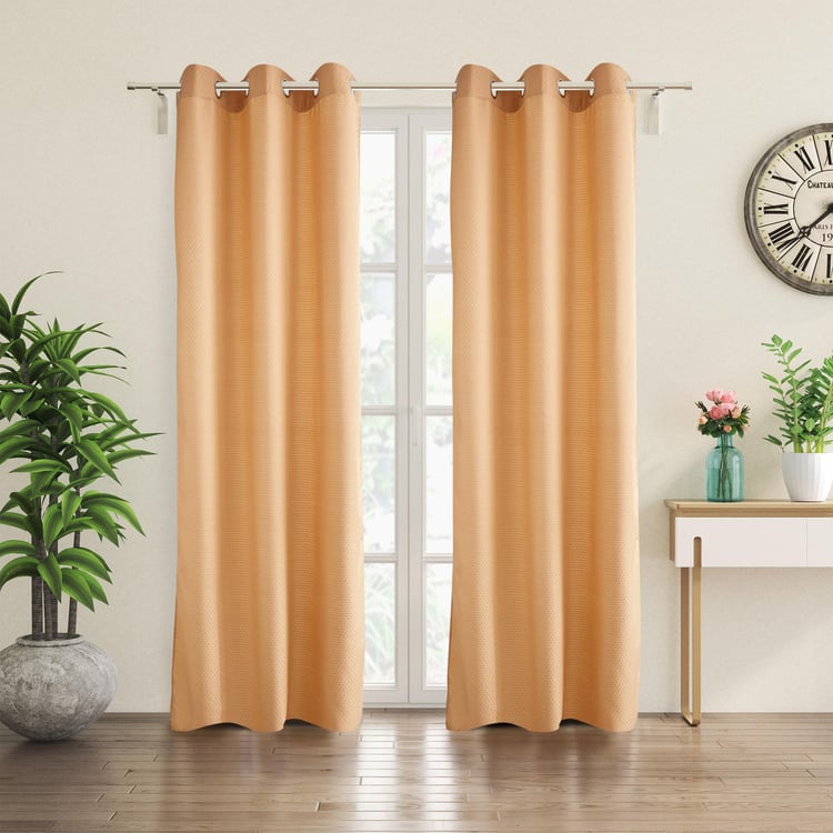 Sierra Set of 2 Woven Room-Darkening Door Curtains