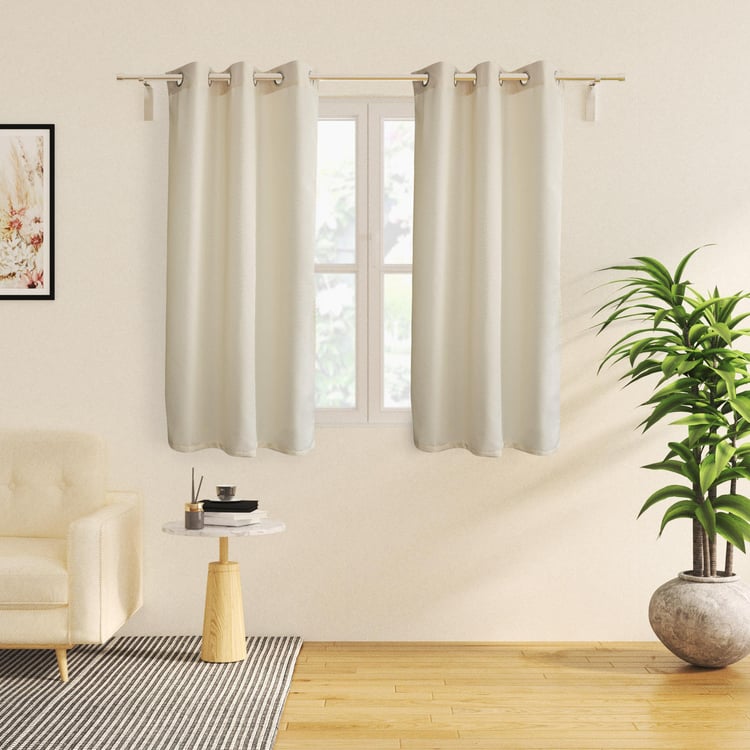 Sierra Set of 2 Woven Room Darkening Window Curtains