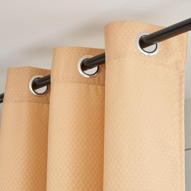 Sierra Set of 2 Woven Room-Darkening Door Curtains - 7ft