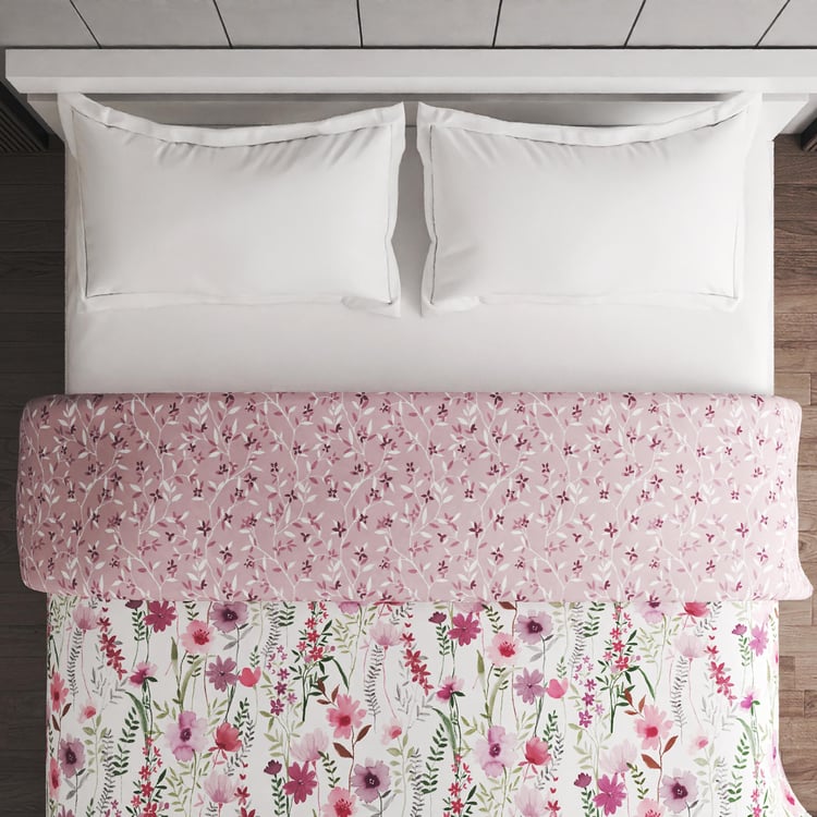 Restful Reflections Cotton Floral Printed Double Comforter