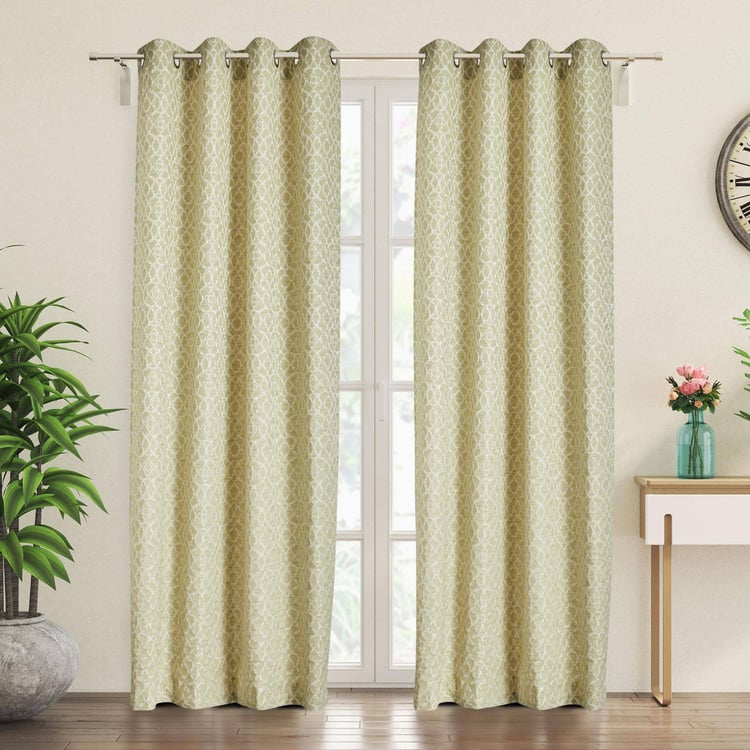 Morris Eclipse Set of 2 Jacquard Room Darkening Door Curtains