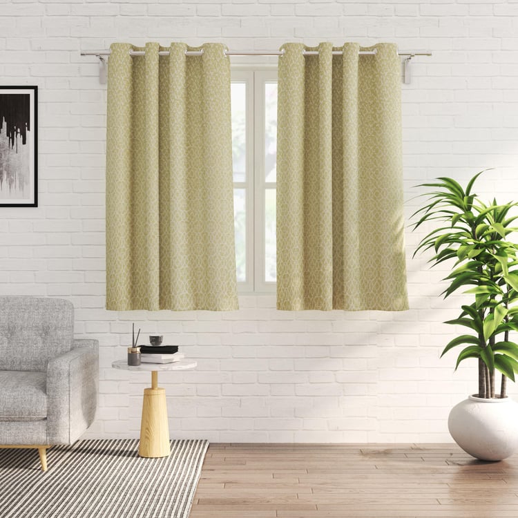 Morris Eclipse Set of 2 Jacquard Room Darkening Window Curtains