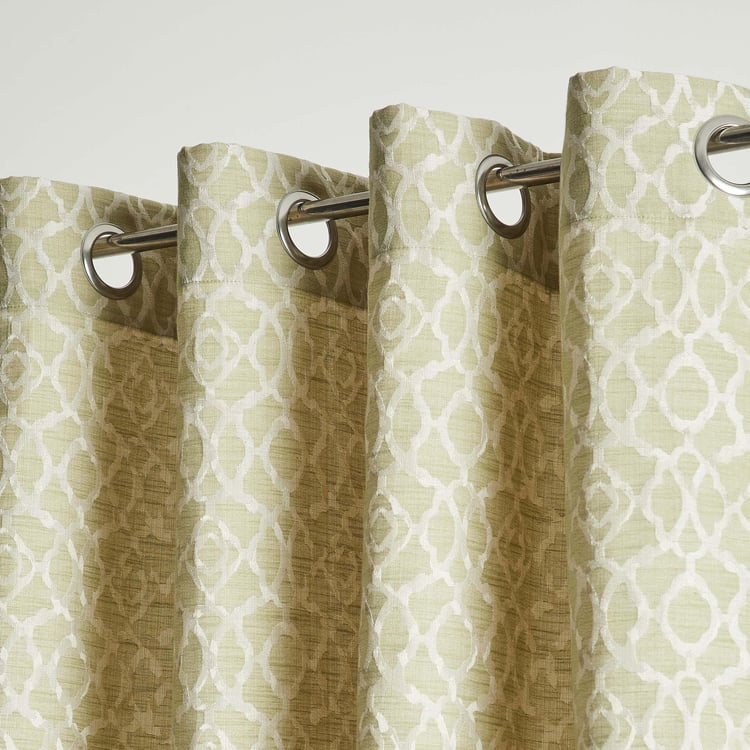 Morris Eclipse Set of 2 Jacquard Room Darkening Door Curtains - 7ft