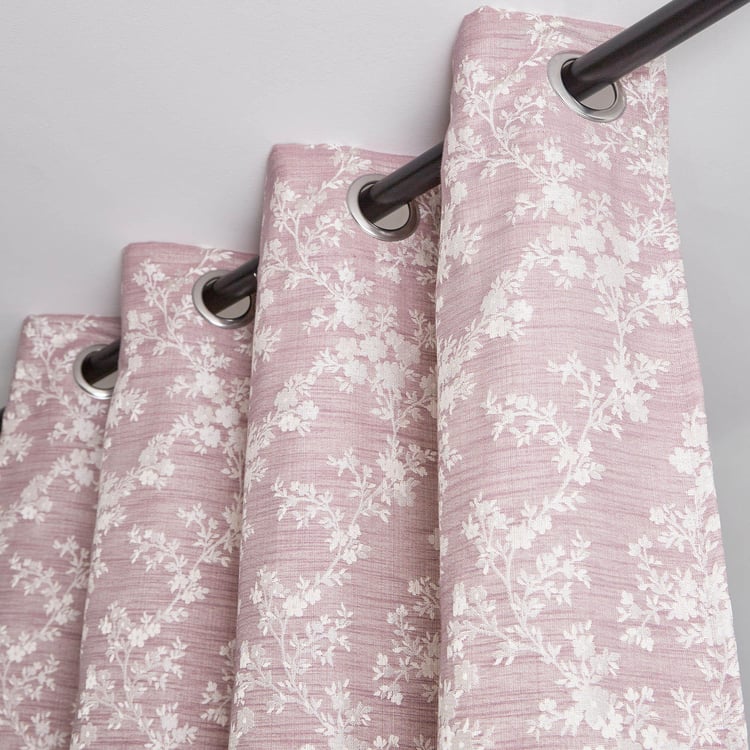 Morris Tempest Set of 2 Jacquard Light Filtering Door Curtains - 7ft