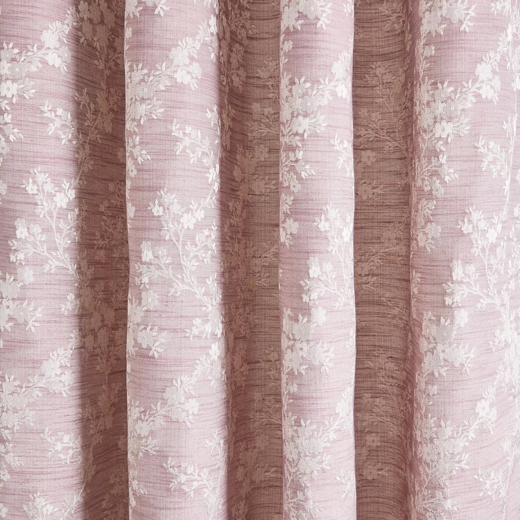 Morris Tempest Set of 2 Jacquard Light Filtering Door Curtains - 7ft