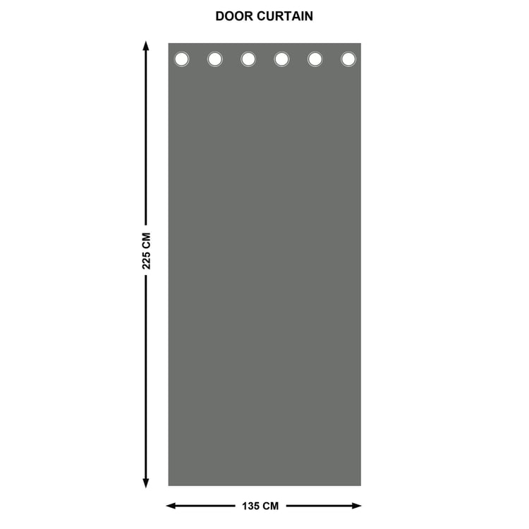 Morris Tempest Set of 2 Jacquard Light Filtering Door Curtains - 7ft