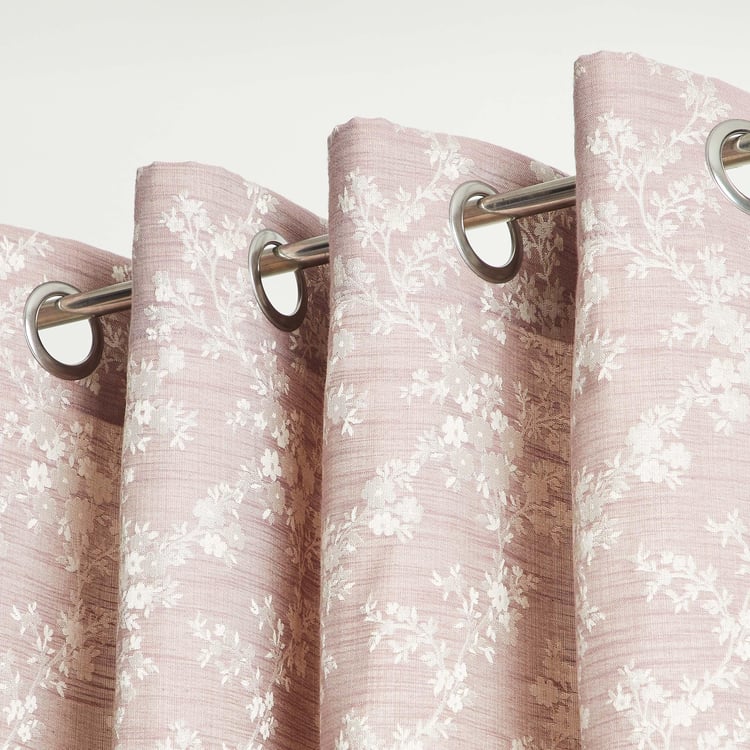 Morris Tempest Set of 2 Jacquard Room Darkening Door Curtains - 7ft