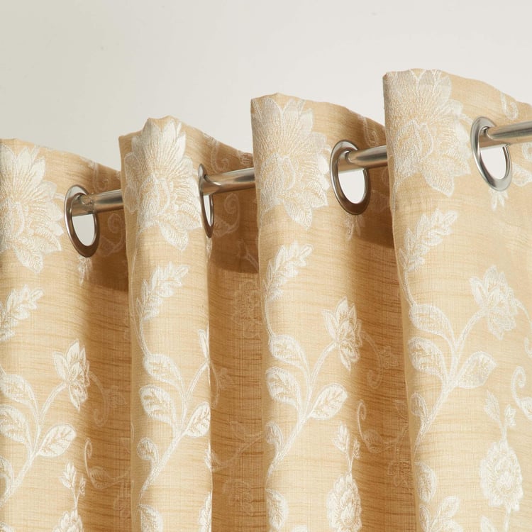 Morris Vallarta Set of 2 Jacquard Room Darkening Door Curtains - 7ft