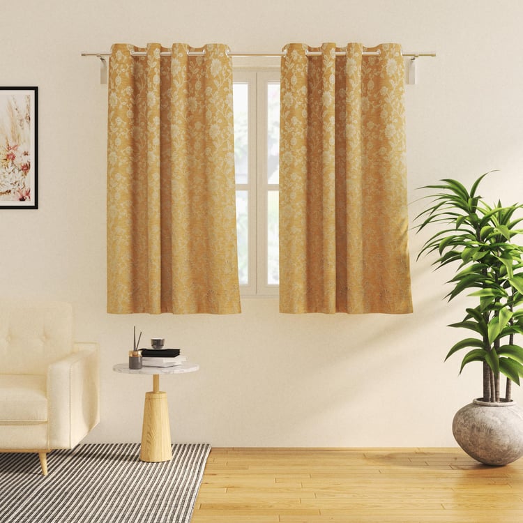 Morris Vallarta Set of 2 Jacquard Room Darkening Window Curtains