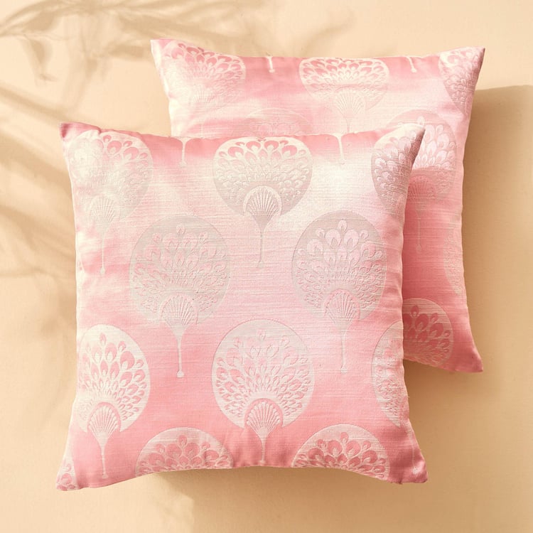 Jade Emily Set of 2 Jacquard Cushion Covers - 40x40cm