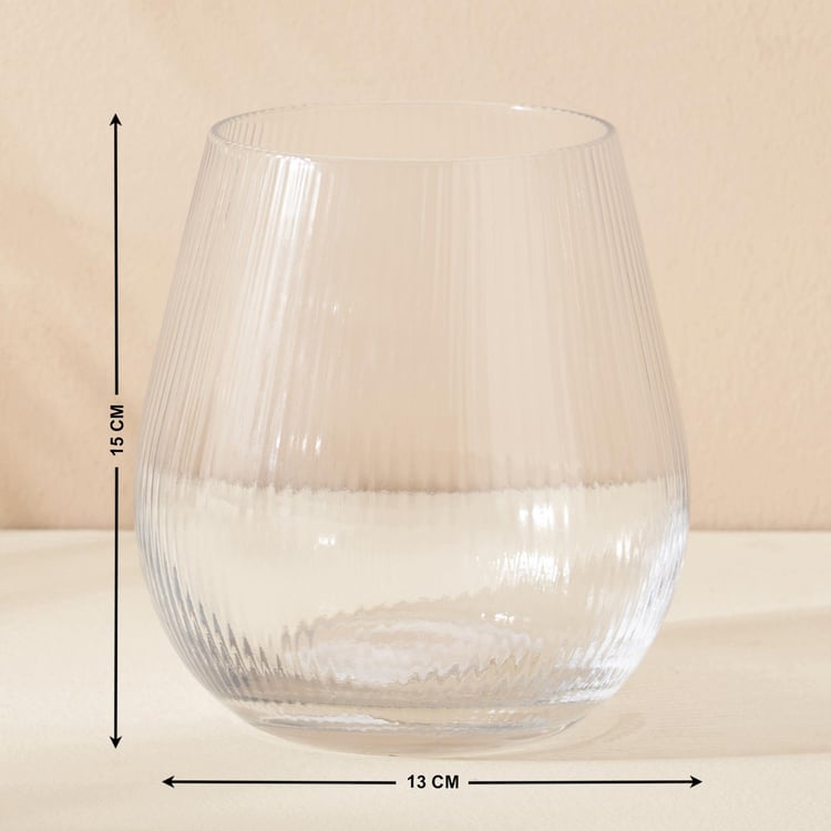 Eadric Glass Ribbed Vase