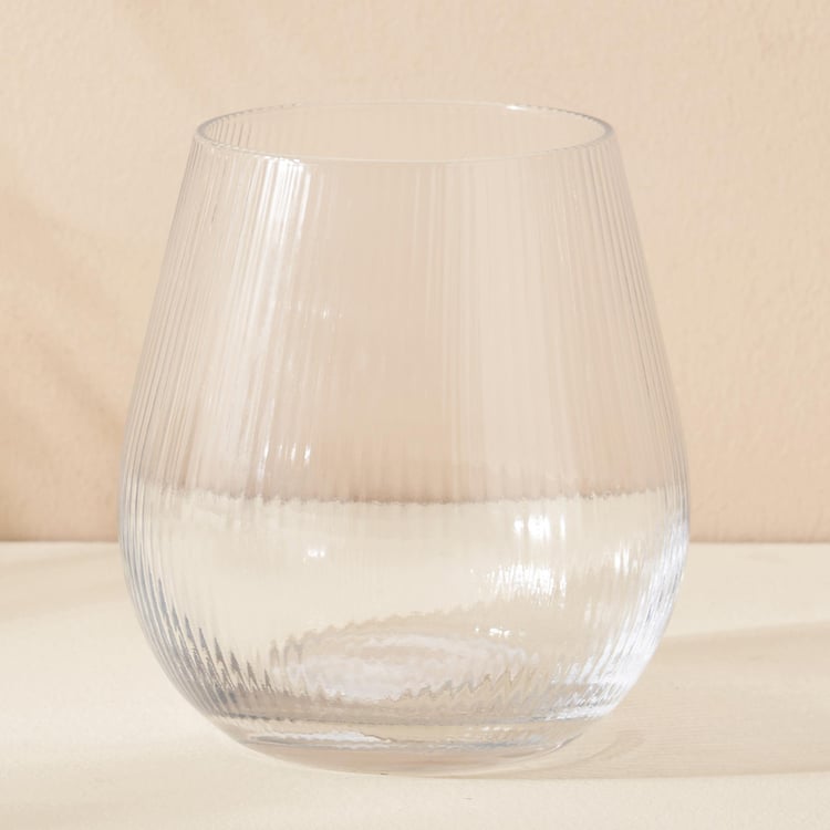 Eadric Glass Ribbed Vase