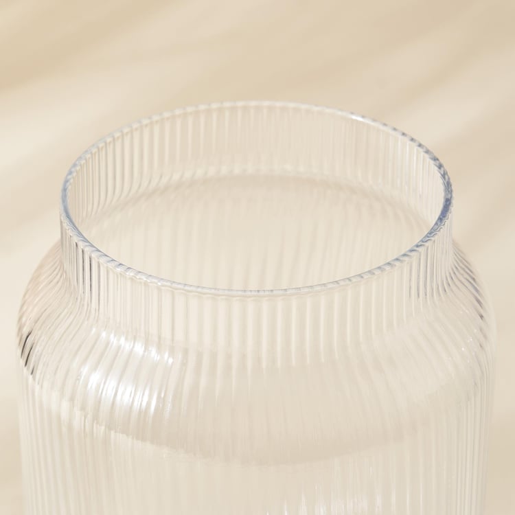 Eadric Glass Ribbed Vase